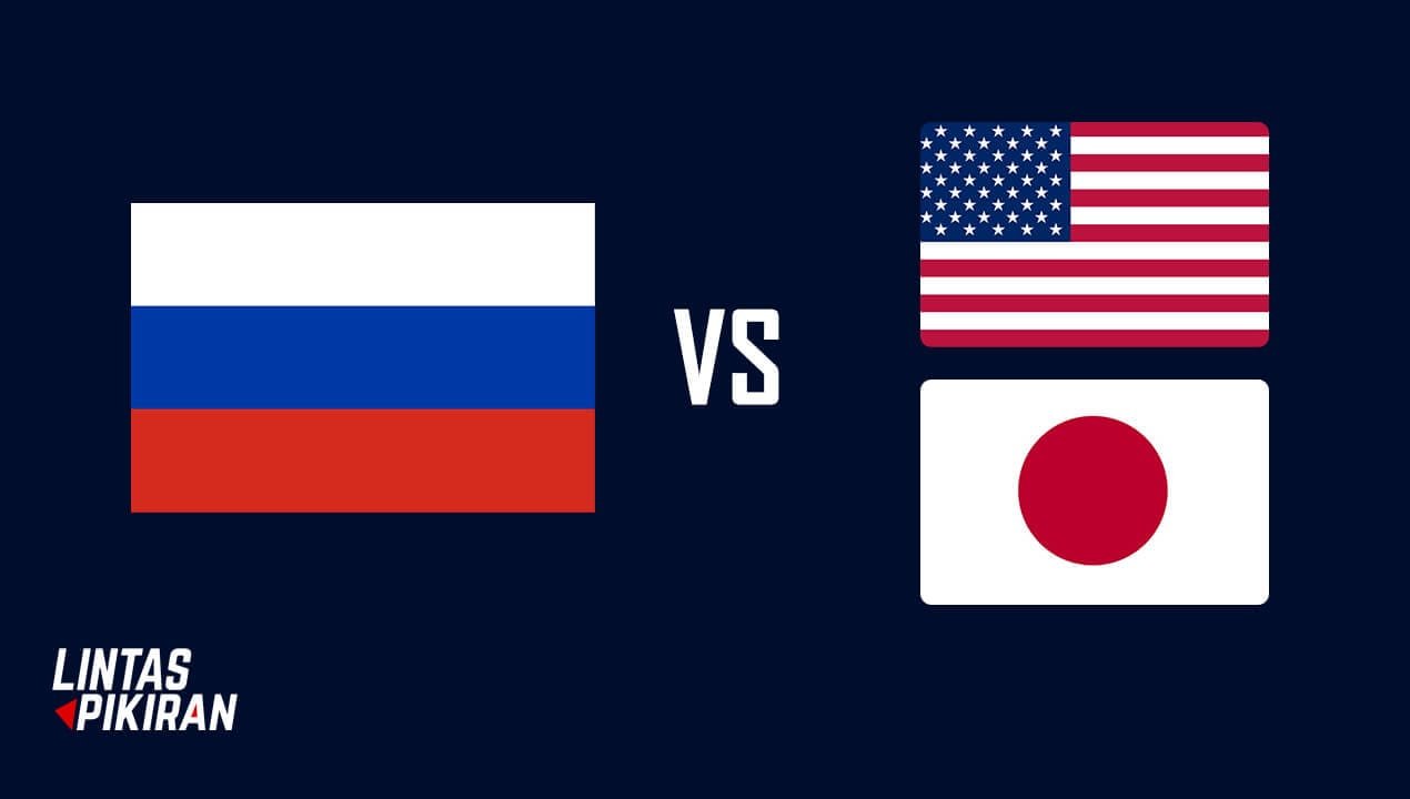 Tampilan bendera negara-negara yang terancam berkonflik dengan Rusia (Sumber Gambar Bendera : Wikipedia)