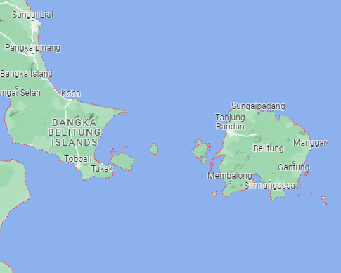 Selat Gaspar, Indonesia (Sumber Gambar: Google Maps)