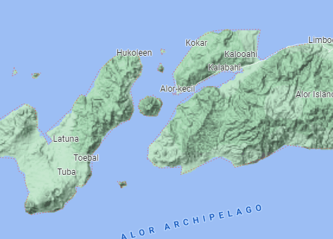 Selat Pantar (Sumber Gambar: Google Maps)