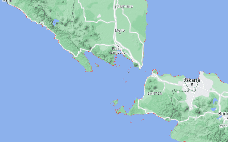 Selat Sunda, Indonesia (Sumber: Google Maps)