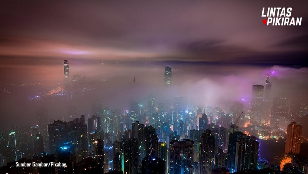 Tampilan kota modern dengan arsitektur gedung pencakar langit (Sumber Gambar/Pixabay)