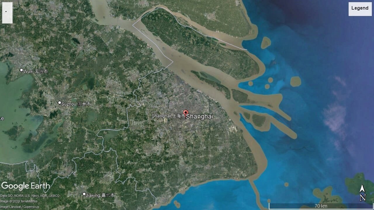 Tampilan Satelit Kota Shanghai