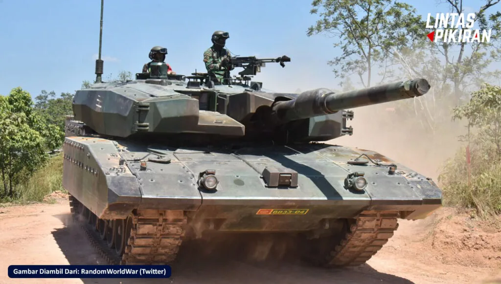 Tampilan Tank Leopard 2 Milik Indonesia (Gambar Diambil Dari: RandomWorldWar (Twitter)