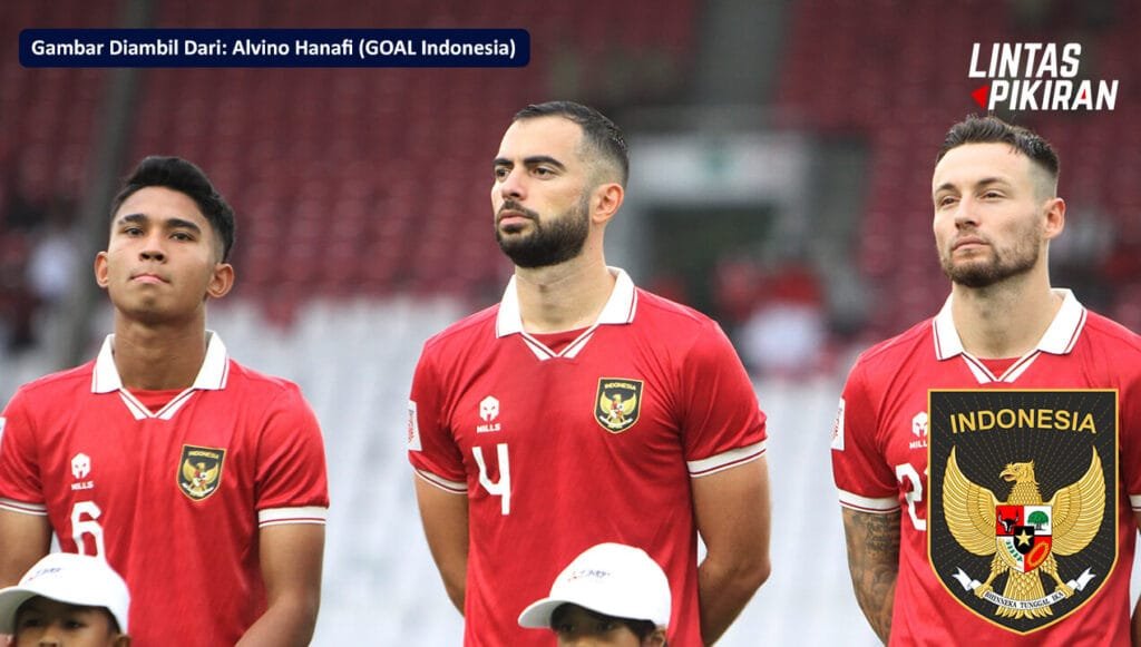 Tampilan Tiga Pemain Bintang Timnas Indonesia yaitu Marselino Ferdinan, Jordi Amat, dan Marc Anthony Klok (Gambar Diambil Dari: Alvino Hanafi (GOAL Indonesia)