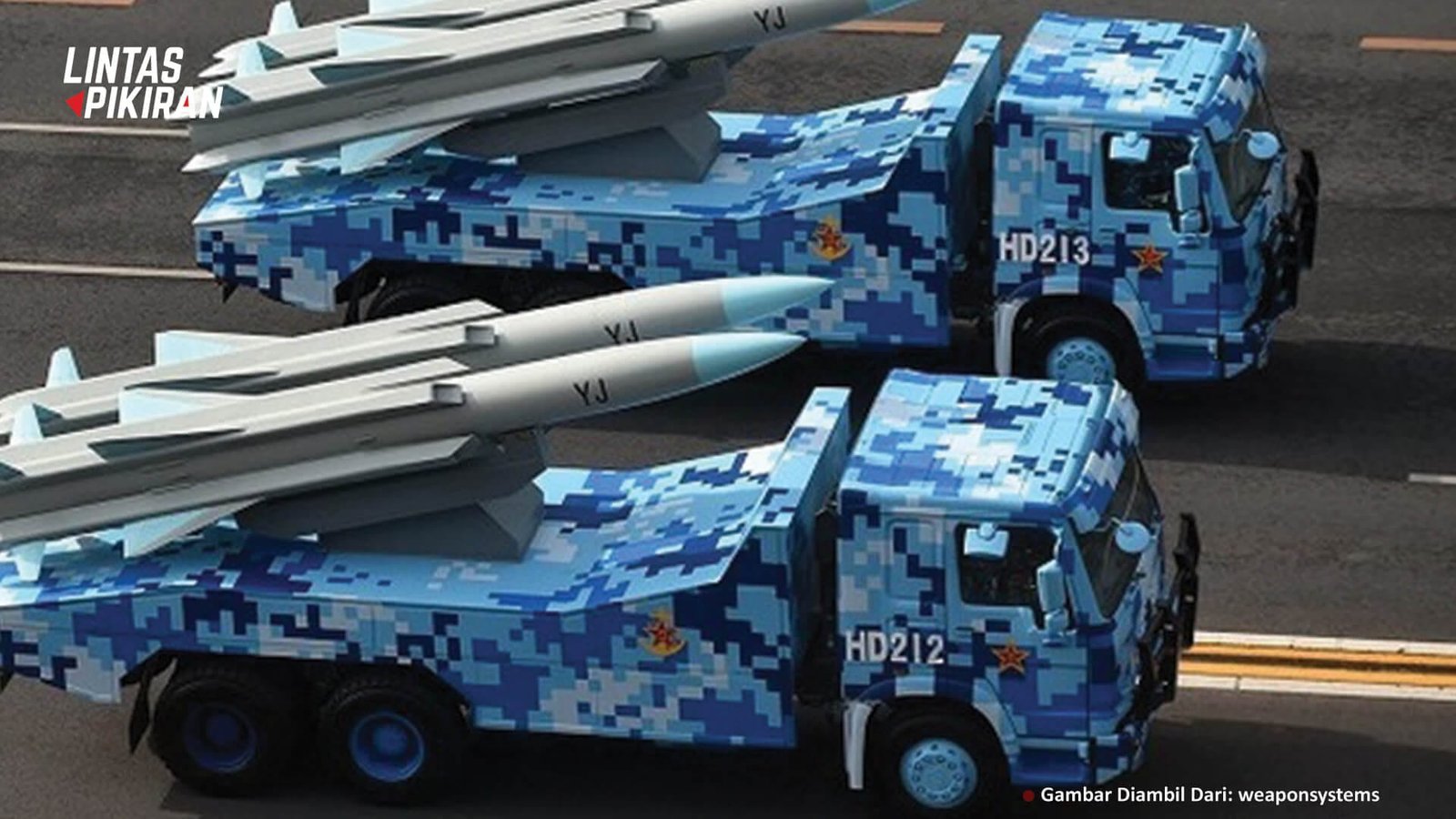 Tampilan Truk peluncur rudal YJ China (Gambar Diambil Dari weaponsystems)